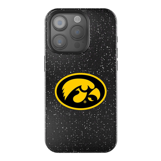 University of Iowa Hawkeyes Linen Bling Phone Case for Apple iPhone-0