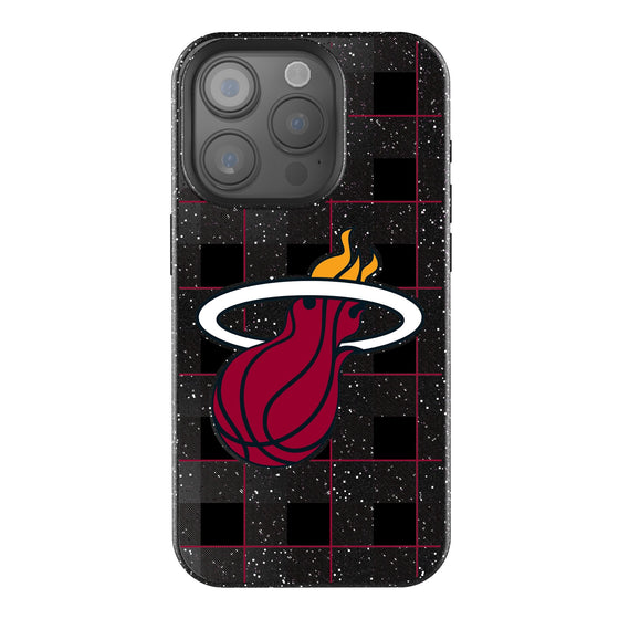 Miami Heat Plaid Bling Phone Case-0