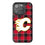 Calgary Flames Plaid Bling Phone Case-0