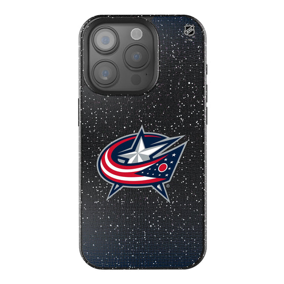 Columbus Blue Jackets Linen Bling Phone Case for Apple iPhone-0