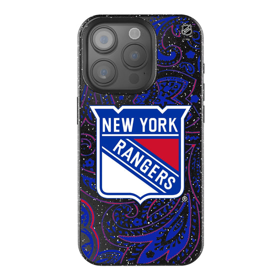 New York Rangers Paisley Bling Phone Case-0