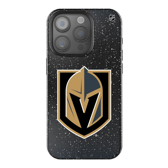 Vegas Golden Knights Linen Bling Phone Case for Apple iPhone-0