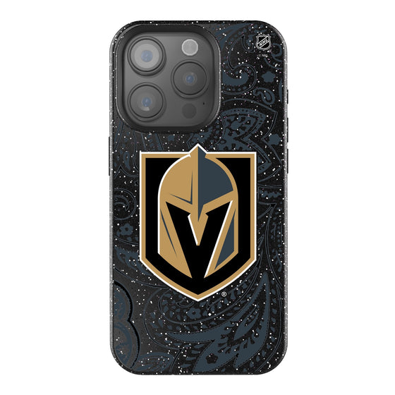 Vegas Golden Knights Paisley Bling Phone Case-0