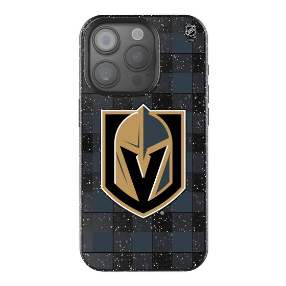 Vegas Golden Knights Plaid Bling Phone Case-0