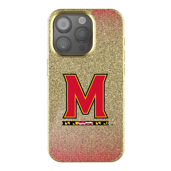 University of Maryland Terrapins Linen Bling Phone Case for Apple iPhone-0
