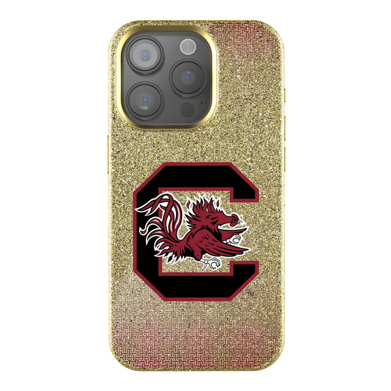 University of South Carolina Gamecocks Linen Bling Phone Case for Apple iPhone-0