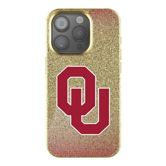University of Oklahoma Sooners Linen Bling Phone Case for Apple iPhone-0