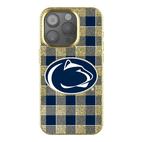 Penn State Nittany Lions Plaid Bling Phone Case-0