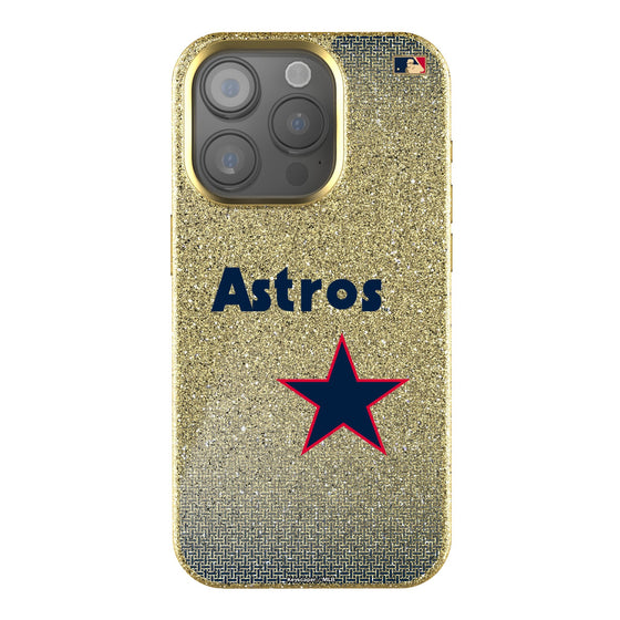 Houston Astros 1975-1981 - Cooperstown Collection Linen Bling Phone Case for Apple iPhone-0