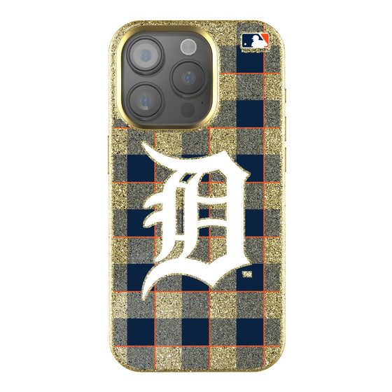 Detroit Tigers Plaid Bling Phone Case-0