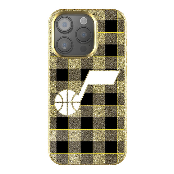 Utah Jazz Plaid Bling Phone Case-0