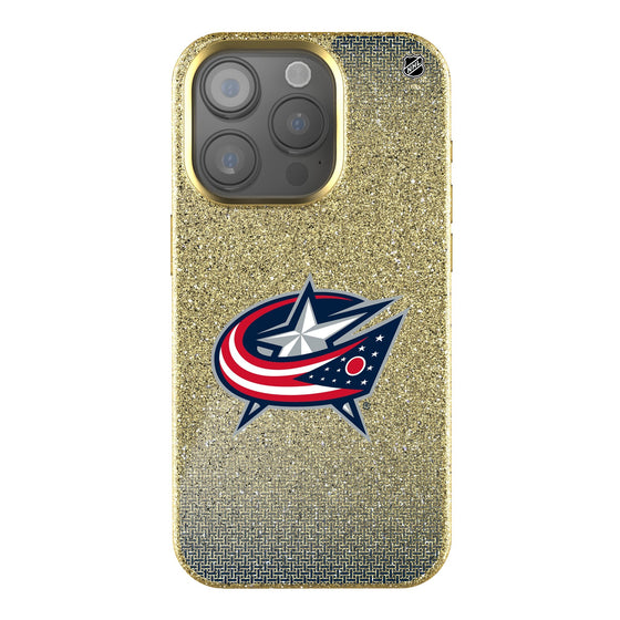 Columbus Blue Jackets Linen Bling Phone Case for Apple iPhone-0
