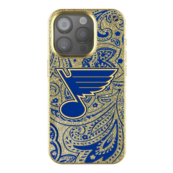 St. Louis Blues Paisley Bling Phone Case-0