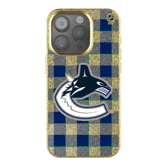 Vancouver Canucks Plaid Bling Phone Case-0