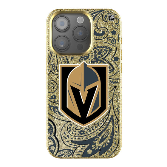 Vegas Golden Knights Paisley Bling Phone Case-0