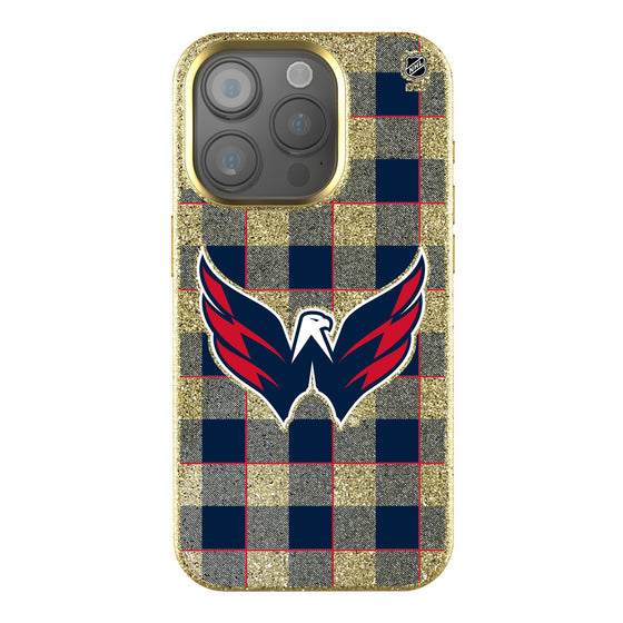 Washington Capitals Plaid Bling Phone Case-0