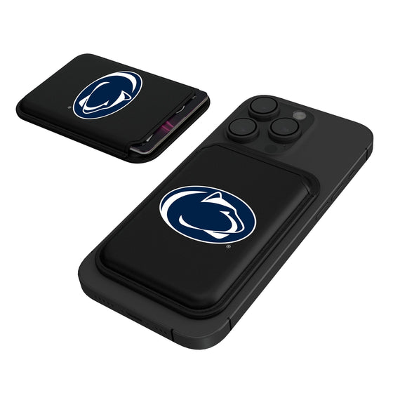 Penn State Nittany Lions Insignia Black Magnetic Credit Card Wallet-0