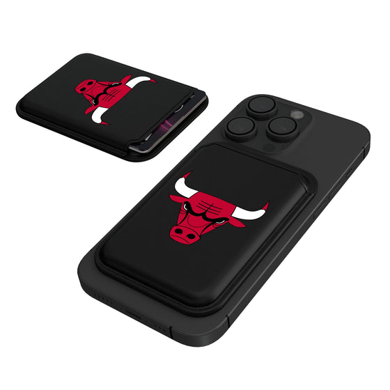 Chicago Bulls Insignia Black Magnetic Credit Card Wallet-0