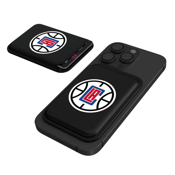 Los Angeles Clippers Insignia Black Magnetic Credit Card Wallet-0