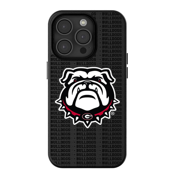 University of Georgia Bulldogs Uga Text Backdrop MagSafe Compatible Phone Case-0