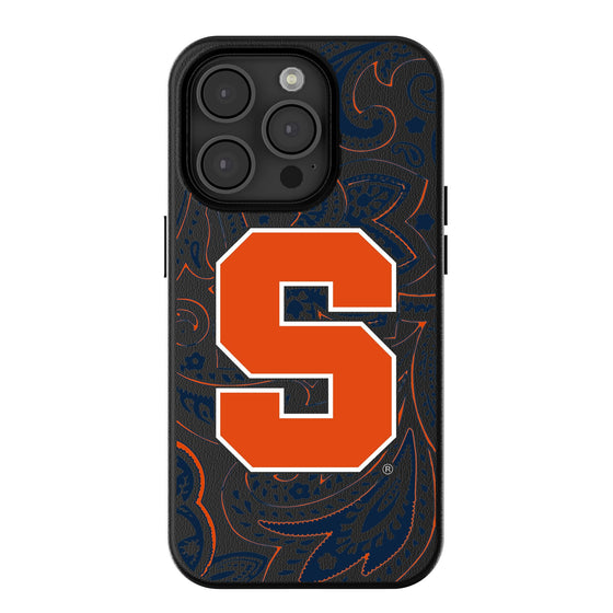 Syracuse Orange Paisley Magnetic Phone Case-0