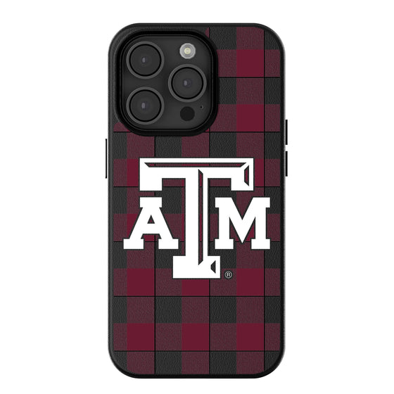 Texas A&M Aggies Plaid Magnetic Phone Case-0