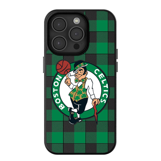 Boston Celtics Plaid Magnetic Phone Case-0