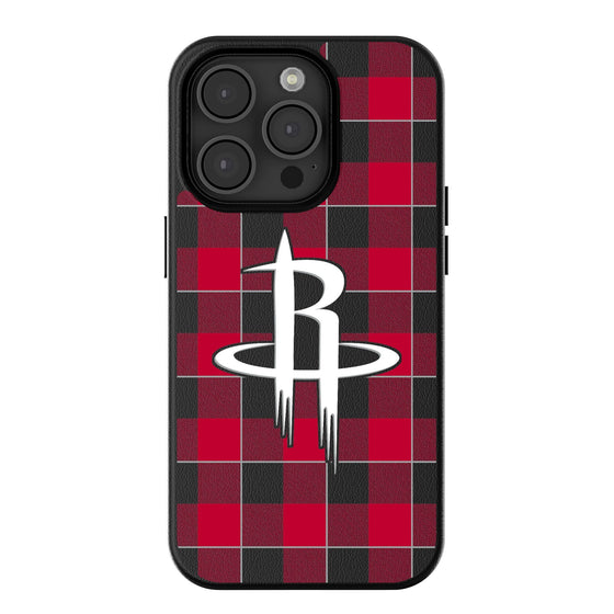 Houston Rockets Plaid Magnetic Phone Case-0