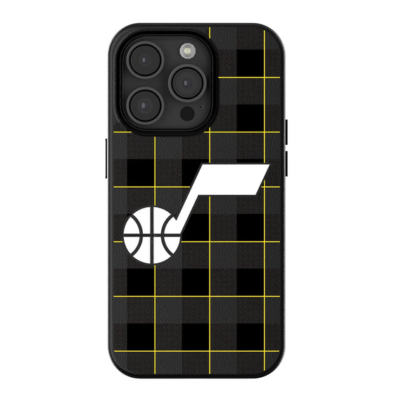 Utah Jazz Plaid Magnetic Phone Case-0