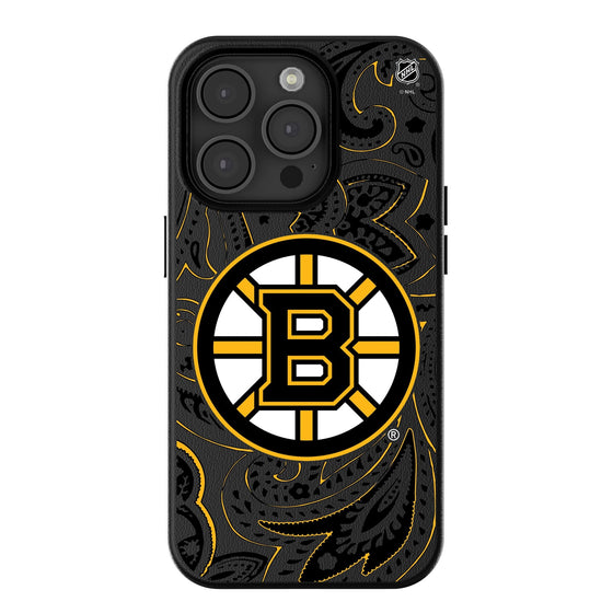 Boston Bruins Paisley MagSafe Compatible Phone Case-0