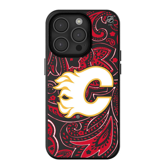 Calgary Flames Paisley MagSafe Compatible Phone Case-0