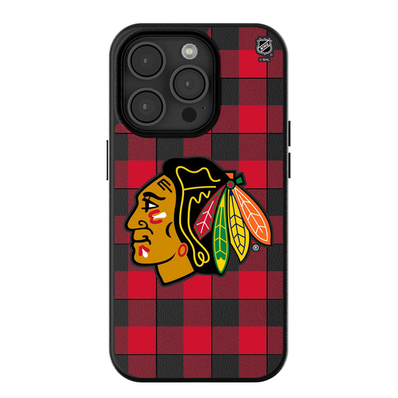 Chicago Blackhawks Plaid MagSafe Compatible Phone Case-0