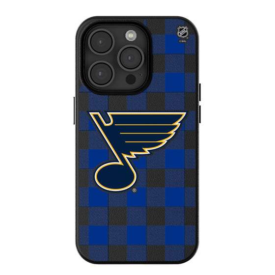 St. Louis Blues Plaid MagSafe Compatible Phone Case-0