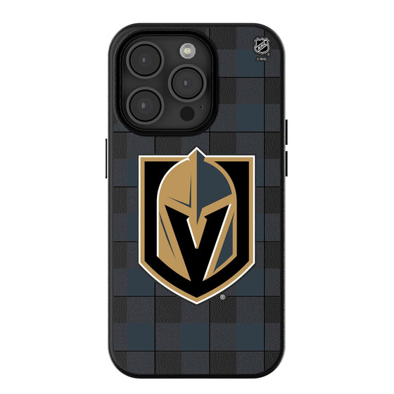 Vegas Golden Knights Plaid MagSafe Compatible Phone Case-0