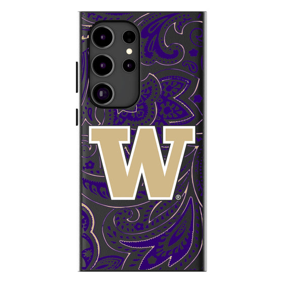 University of Washington Huskies Paisley MagSafe Compatible Phone Case-0