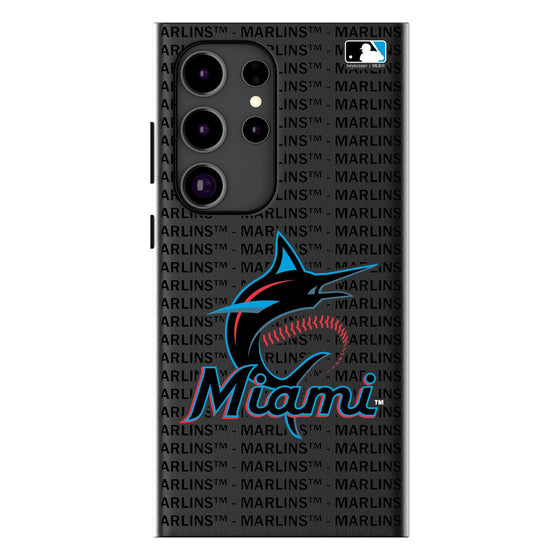 Miami Marlins Text Backdrop MagSafe Compatible Phone Case-0