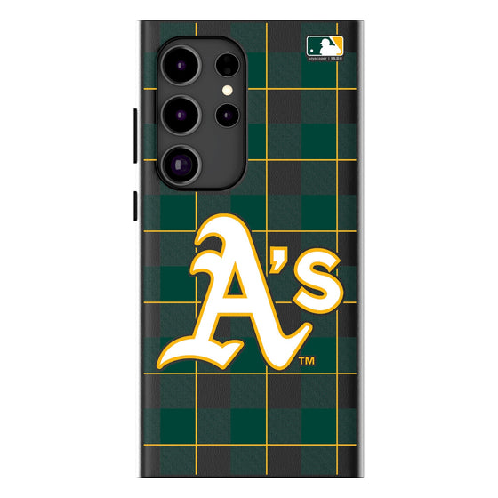 Oakland Athletics Plaid MagSafe Compatible Phone Case-0