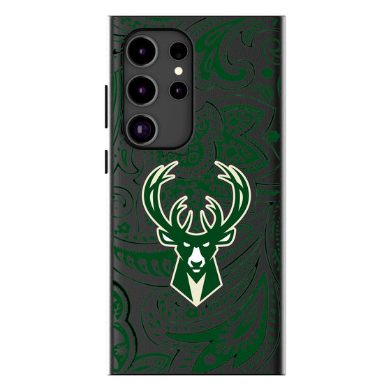 Milwaukee Bucks Paisley MagSafe Compatible Phone Case-0