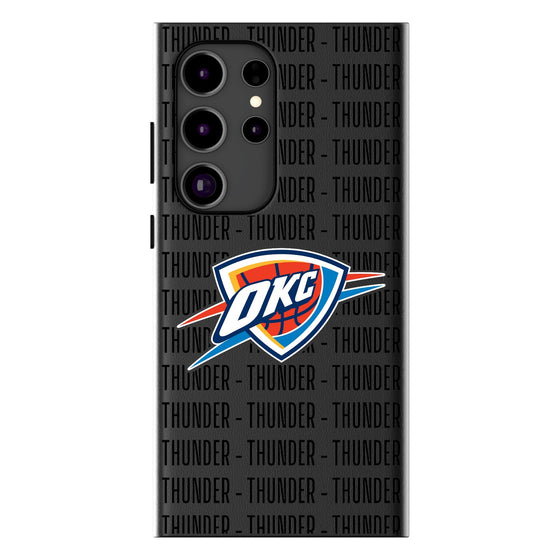 Oklahoma City Thunder Text Backdrop MagSafe Compatible Phone Case-0