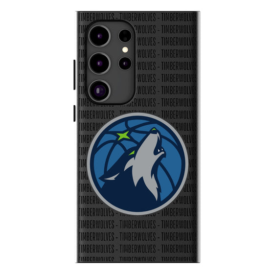 Minnesota Timberwolves Text Backdrop MagSafe Compatible Phone Case-0