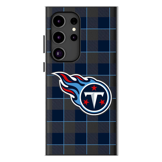 Tennessee Titans Plaid Magnetic Phone Case-1