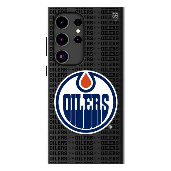 Edmonton Oilers Text Backdrop MagSafe Compatible Phone Case-0