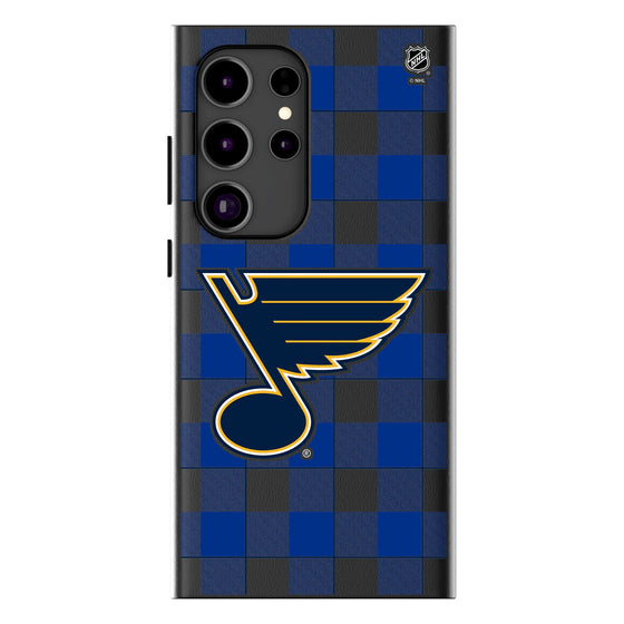 St. Louis Blues Plaid MagSafe Compatible Phone Case-0