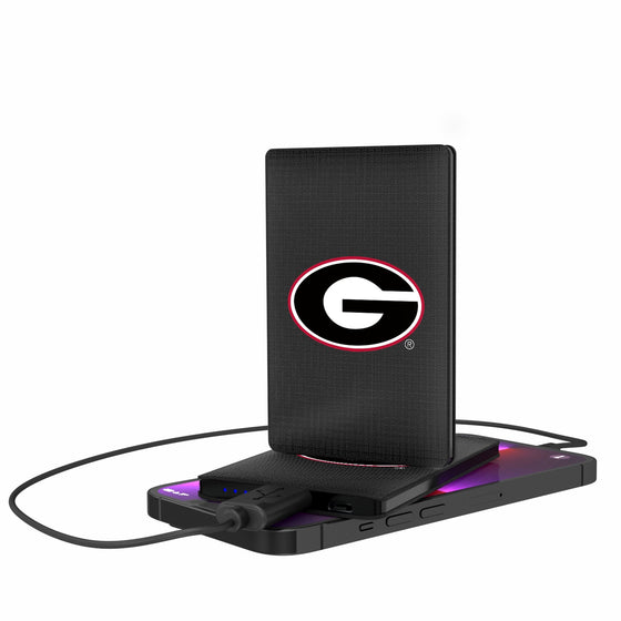 Georgia Bulldogs Linen 2500mAh Credit Card Powerbank-0