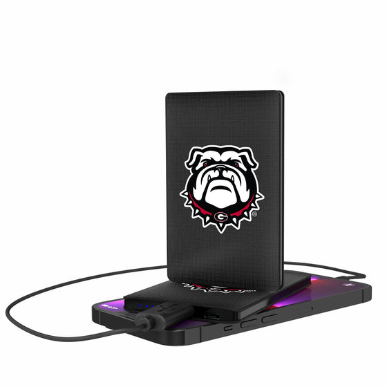 Georgia Bulldogs Linen 2500mAh Credit Card Powerbank-0