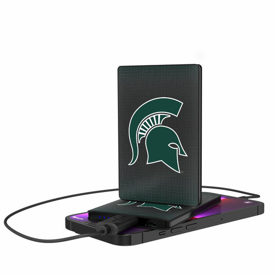 Michigan State Spartans Linen 2500mAh Credit Card Powerbank-0