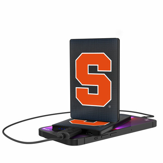 Syracuse Orange Linen 2500mAh Credit Card Powerbank-0