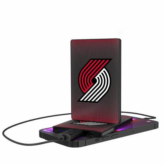 Portland Trail Blazers Linen 2500mAh Credit Card Powerbank-0