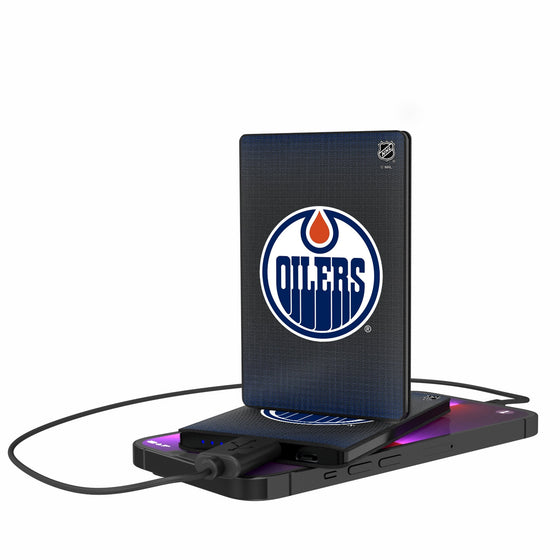 Edmonton Oilers Linen 2500mAh Credit Card Powerbank-0