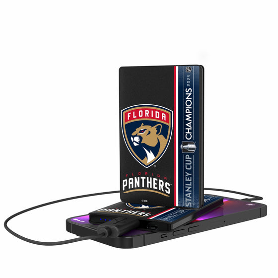 Florida Panthers 2024 Stanley Cup 2500mAh Credit Card Powerbank-0